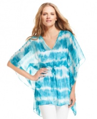 Boho gets a modern makeover with this petite MICHAEL Michael Kors tie-dye tunic -- perfect for adding a splash of color to your summer look! (Clearance)