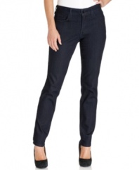 These Not Your Daughter's Jeans offer a slimming petite silhouette in a dressy, dark wash that goes with anything. Pair them with heels for night and flats for day!