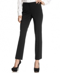 Alfani's petite ankle-length pants are the perfect pair of dressy bottoms every working woman needs -- great for pairing with office basics!