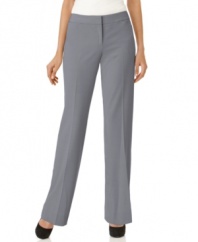 Clean and iconic, these petite pants from Alfani go with all of your professional-wear separates. Pair them with a crisp blouse for a look that never goes out of style.