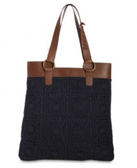 Stay casual and cool with a summer-ready crochet design from Lucky Brand. Whether hitting the beach, boardwalk or city streets, this vintage-chic tote will get you there in style.