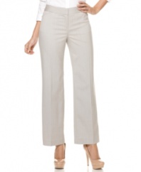 A classic herringbone motif makes these petite pants by Alfani a chic choice for the office. The crisp silhouette and muted color is perfect for spring--keep it neutral or add a colorful accessory or two!