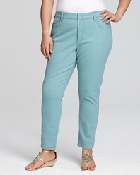 Body-shaping Not Your Daughters Jeans bring everyday chic to your wardrobe with a slim silhouette and ankle length.