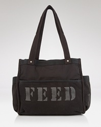 DKNY partners with non-profit FEED on this ultra-practical tote bag. Equal parts cool and socially conscious, it's sales go to support the organization's worldwide effort to end childhood hunger.