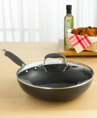 Truly the ultimate in every sense, this versatile pan is for cooks who appreciate sleek looks and great performance. Designed with sloped sides, the pan allows for easy ingredient handling, letting you rotate, stir and toss with ease. Dupont's Autograph® 2 coating, surpassing all other nonstick formulas for effectiveness and durability. Lifetime limited warranty.