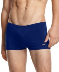 These shorts have a shorter European-inspired fit to maximize your tan.