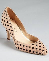 In nude-tinted calf hair, Loeffler Randall's retro chic Tamsin pumps get the polka dotted treatment.
