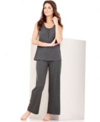 Unwind and throw on a soft tank from Jones New York for an evening of comfort and relaxation. (Clearance)