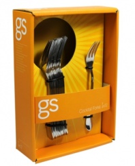 Forks by the dozen. Prepare for a dinner party and stock the buffet with Celebration cocktail forks from Gourmet Settings. Polished stainless steel is dishwasher safe and simple enough to complement any spread. Use for dessert, too!
