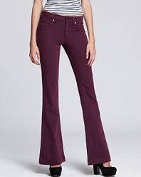 In a collaboration between DL1961 and the ever-popular blog Bag Snob, these jeans flaunt an ultra-flared silhouette and jewel-tone hue for a look that's totally '70s.