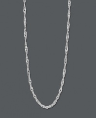 Add a simple twist to create a pulled together look. Giani Bernini's simple, yet stunning, twisted Singapore chain makes the perfect last-minute touch. Crafted in sterling silver. Approximate length: 18 inches.