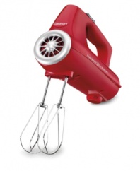 Bake on... in any space, any size. This hand mixer is the perfect addition for the budding baker who lives in a small space.  With the power and controls to tackle any recipe, this easy-to-use design opens the door to culinary creations that will wow guests and loved ones. 3-year limited warranty. Model CHM-3.
