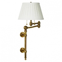 This sleek wall lamp is influenced by old English plumbing fixtures. A robust scale is created with oversized components.
