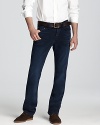 Crafted in uncommonly soft denim, these slim, straight leg jeans are an ideal pair for your modern wardrobe.