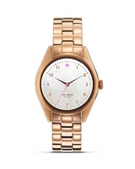 Make this rose gold-plated stunner from kate spade new york a go-to to add practicality to your portfolio. This watch boasts a polished look, so wear it to finish crisp, tailored styles.