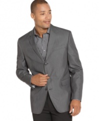 Polish up. This blazer from Sean John instantly tailors your weekend style.