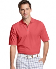 Show off your links style with this performance polo from Izod. With moisture-wicking technology to keeo you cool and dry, the only thing left yo worry about is your swing. (Clearance)