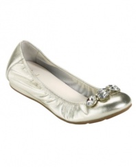 Make your style a shining example. In either a smooth or metallic leather, the Air Tali ballet flats by Cole Haan sparkle with the addition of rhinestone accents at the toe. (Clearance)
