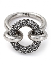 Make an impact with directional accessories like this silver oxide ring from Giles & Brother. It has an industrial-chic look that adds an instant edge.