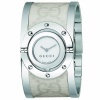 Gucci Women's YA112419 Twirl Medium White GG Plus Bangle Watch