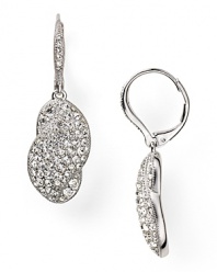 Few earrings are as hypnotic as this pair of drops from Lora Paolo. Not only does this style boast glitzy crystals, but they come cast in striking rhodium plate.