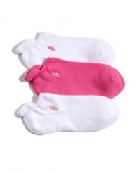 Lightweight comfort and iconic style. Stock up on these everyday socks by Lauren by Ralph Lauren with a colorful pack of three.