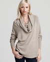 A drapey cowlneck lends laid-back elegance to this sumptuous Joie sweater.