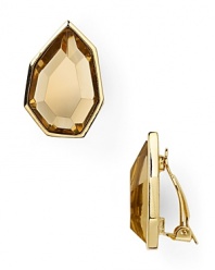 Take a shine to statement jewels with this pair of faceted topaz clip earrings from T Tahari, sure to add a dazzling dose of color and light.