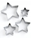 Your little ones will reach for the stars! Take your cookie creations to the next level with these graduated star cutters that open the door to culinary creativity. Made from stainless steel, each cookie cutter is ready for use after use.