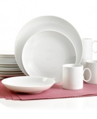 Form follows function in the Medallion dinnerware set from THOMAS by Rosenthal. Double-fired porcelain provides exceptional durability and, with clean lines and a sleek white glaze, a look that's both modern and timeless.