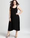 Eileen Fisher Plus Size Silk Maxi Dress