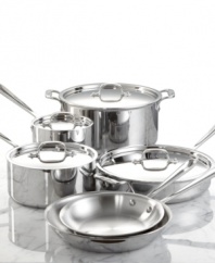A dazzling cookware collection for seasoned gourmets who want to add a little spark to their culinary creativity. All-Clad's dedication to top-quality cookware is apparent in the durable mirror-polished 18/10 stainless steel construction and use of cooking highly heat conducive surfaces that don't react with food, so you get exactly the flavors you want. Lifetime limited warranty.