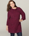 Link up your leggings with Style&co.'s long sleeve plus size tunic sweater, crafted from a marled knit. (Clearance)