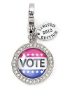 Rock the vote with this plated metal charm from Juicy Couture.