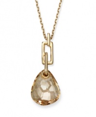Go for the glitz with this geometry-inspired mini crystal pendant from Swarovski. Set in gold-plated mixed metal. Approximate length: 15 inches. Approximate drop: 1 inch.