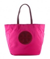 Tory Burch Billie Shopper Nylon Large Tote Handbag Fuschia