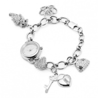 Sentimental attachment: this wonderful charm bracelet timepiece from Carolee will leave you smiling with every passing minute.