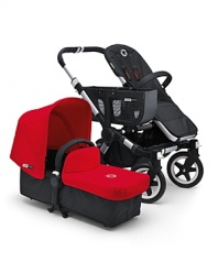 Give your stroller a new look by changing the colors of your Bugaboo Donkey! Just pop on one of these tailored fabric sets, and stroll stylishly away. The sets consist of a sun canopy and apron. Make it yours, choose the color that suits you and put your own touch to it. Easy to change: refresh your set for a different season, a newborn or just for a change!