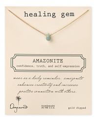 Rejuvenate your spirit and your jewel box with Dogeared's amazonite healing gem necklace. Wear the watery gem for a daily dose of harmony at your neckline.