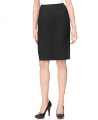 This petite skirt is adorned with Calvin Klein's tailored touches from waist to hem. Pairs flawlessly with the rest of the coordinating suit separates collection (and at a price that's stylishly affordable, too).