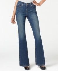 Levi's petite Perfectly Slimming Bootcut jeans are a classic, universally flattering style that look great with everything in your closet. With so much versatility, these Levi's are among the best jeans for petites.