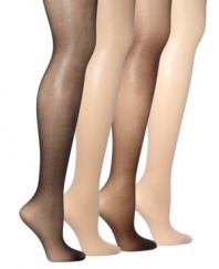 Effortless style from DKNY that will leave you in complete control. Shimmering sheer tights in a smooth silhouette.