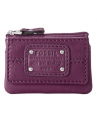 Embossed and studded, the Mercer zip coin purse puts a stylish spin on loose change.