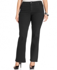 Slimming favorites: boot cut plus size jeans with flattering tummy control from Style&co.