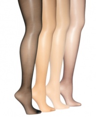Your favorite sheers with a control top and silky finish, by Hanes Silk Reflections.