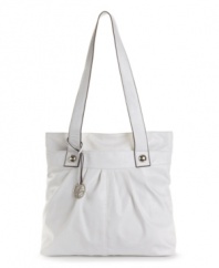 Add a pop of color with this ultra sassy bag by Style&co. A roomy tote silhouette is accented with subtle pleating and polished silvertone hardware for a style too fab to pass by.
