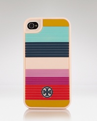 Tory Burch has dressed up this functional hardshell case in the brand's preppy stripes, designed exclusively for the iPhone 4. It's a sure conversation piece.