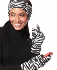 Style&co. understands fashion and function! These wild fleece gloves allow you to use all your touch screen devices without taking them off.