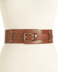 Transform a loose blouse or flowing top by cinching everything up with Style&co.'s utilitarian-inspired stretch belt.