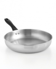 Cook smart. Dynamic stainless steel combines a durable blend of metals to heat up fast and handle food like a seasoned professional. A true kitchen essential, this fry pan takes charge of your favorite breakfast staples and daily cravings. Limited lifetime warranty.
